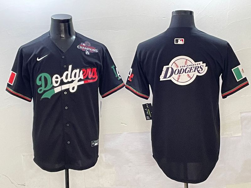 Men Los Angeles Dodgers Blank Black Mexico Second generation Nike 2025 MLB Jersey style 26->los angeles dodgers->MLB Jersey
